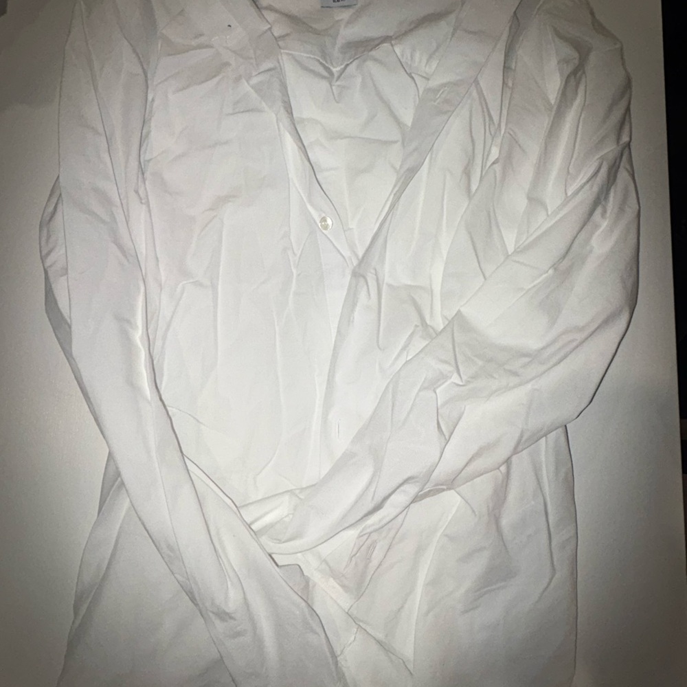 Zara Slim Fit White Collared Dress Shirt